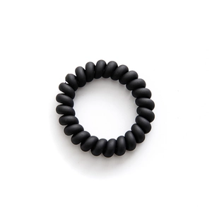 Durable matte black spiral hair coil with high elasticity for elegant women hair styling