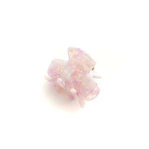 Mini pince à cheveux en acétate avec texture marbrée lavande pour coiffures