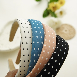 Serre-têtes rembourrés chics avec motifs à pois en plusieurs couleurs pastel