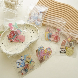 Lot de 6 pinces à cheveux mignonnes en acrylique ours et lapin dans un sac transparent