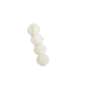 Elegant cream white shell-textured geometric hair clip with four acetate square plates