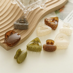 Minimalistische Acryl Geometrische Haarkrallen Clips Für Damen Lichtdurchlässig Dreieck Halbkreis Haarklammern Ins Stil Haarschmuck