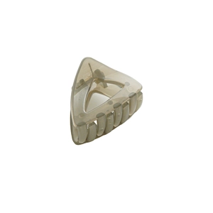 Eleganter geometrischer Dreiecks Haarklammer aus lichtdurchlässigem Acryl in Rauchgrau