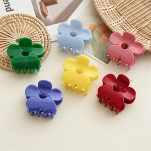 Süße Sommer Acetat Blume Haarklammer Für Damen Koreanischer Stil Floral Haargreifer Matt Glänzend Haarschmuck