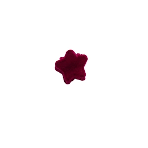 Mini star-shaped velvet hair claw clips in burgundy red with a soft flocked finish
