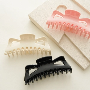 Grandes Pinces à Cheveux Style Coréen pour Cheveux Epais Acrylique Géométrique Creux Pinces Requin Minimalistes Accessoires Cheveux Femme