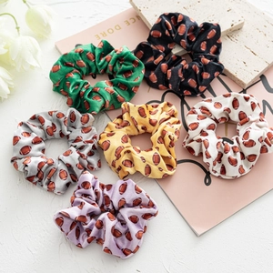 Coleteros de Tela de Moda con Estampado de Fútbol Rugby Gomas Elásticas para el Pelo Tema Deportivo para Mujeres Niñas