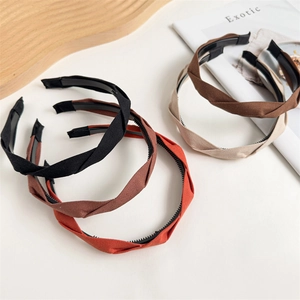 Women Fashion Braided Fabric Headband Non-Slip Twist Design High Top Hairband Elegant Origami Style Daily Hair Accessories