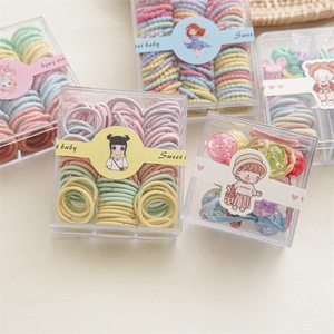 Coffret de chouchous pour enfants avec élastiques macaron en boîte cadeau douce