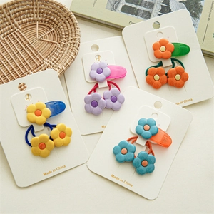Barrettes à Cheveux Frangipanier En Plastique Mignon Et Elastiques Pour Enfants Accessoires Cheveux Fleur Filles Epingles