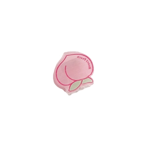 Barrette à cheveux mignonne pêche rose pour filles avec feuilles vertes en acrylique