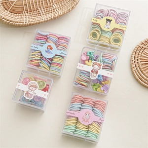 Lot de Chouchous pour Enfants Multicolores Élastiques à Cheveux Mignons Mini Barrettes à Cheveux Couleurs Macaron Accessoires Cheveux
