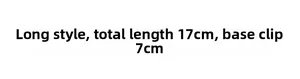 Size specifications for the large black bow hair claw clip showing 17cm total length