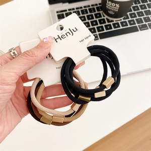 Chouchous Haute Élasticité pour Femmes Bandeaux Minimalistes Avec Décor en Métal Accessoires de Coiffure Quotidiens