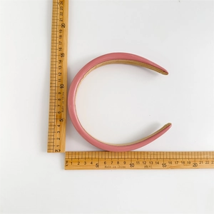 Serre-tête rembourré en similicuir rose avec éponge et doublure antidérapante femme