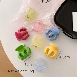 Lot de 8 pinces à cheveux colorées en forme de citrouille pour chignons hauts