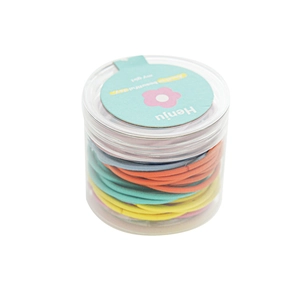 Set di elastici per capelli colorati ad alta elasticità in barattolo trasparente