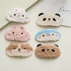 Cute Plush Animal Hair Clips For Girls Cartoon Rabbit Panda Fox Penguin Bear BB Clips Soft Fleece Hair Accessories For Kids