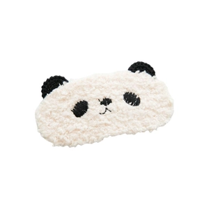 Cute plush panda hair clip with soft coral fleece ears and embroidered face details