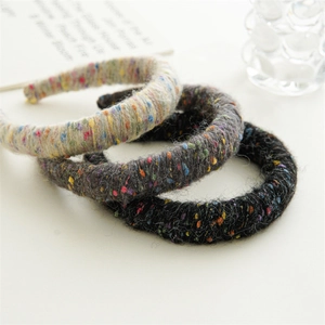 Lot de trois serre-têtes en maille chinée aux couleurs variées pour femmes élégantes
