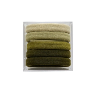 Elastici per capelli senza cuciture ad alta elasticità gradiente beige e verde