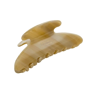 Elegant large acetic acid shark hair claw clip in brown marble pattern for women