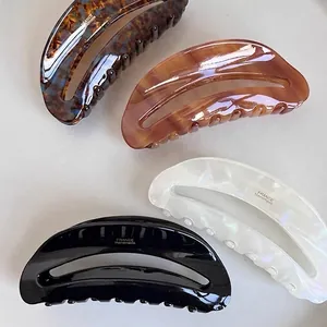 Französisches Haarklammer-Set aus Acetat in Schildpatt und Schwarz für elegantes Haarstyling
