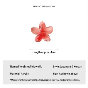 Haarklammer mit rosa Farbverlauf in Frangipani-Form aus Acryl für Strandurlaub