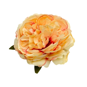 Elegante fermaglio per capelli a forma di peonia rosa champagne con petali realistici