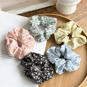 Damen Einfache Gänseblümchen Blumige Stoff Haargummis Hochelastische Haarbänder Für Tägliches Haarstyling Mode Haarschmuck