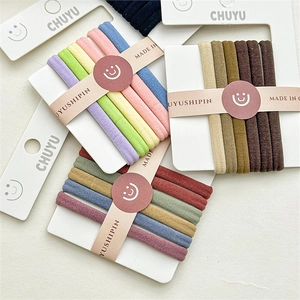 Girls College Style Candy Color Hair Ties High Elastic Seamless Towel Ring Hair Rope Nylon Polyester Fiber For Women Daily Headwear