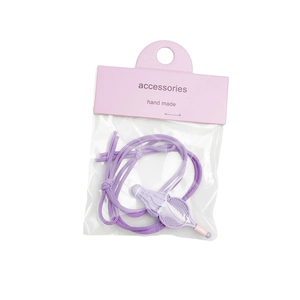 Élastique à cheveux violet mignon avec raquette de badminton et carte cadeau