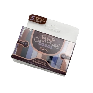 Set of 10 elastic high-stretch hair ties in earthy tones for ponytail styling