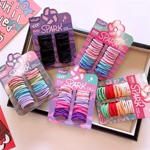 Set di elastici per capelli colorati da 2cm per neonati e bambini su cartoncini