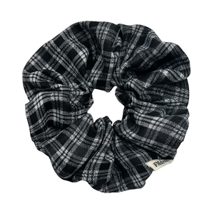 Chouchou rétro à carreaux pour femmes en tissu de haute qualité pour des coiffures chic