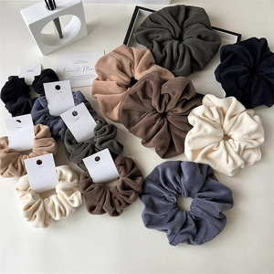 Autumn Winter Plush Scrunchie Faux Fur Hair Tie Elastic Soft Velvet Ponytail Holder For Women Fashion Hair Accessories
