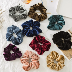 Scrunchies in Velluto Fasce per Capelli Alta Elasticità per Donna Autunno Inverno Tinta Unita Grandi Anelli per Capelli Accessori Eleganti