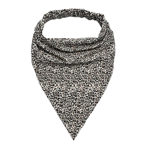 Bohemian leopard print triangle head scarf with elastic band for women fashion