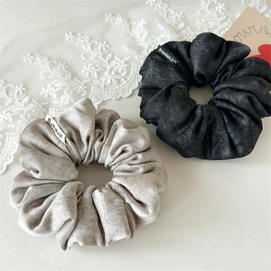 Large Marble Pattern Cloth Scrunchie Cotton Filled Padded Elastic Hair Tie Fashion Korean Style Hair Rope For Women Daily Wear