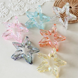 Laser Hollow Star Hair Claw Clips For Women Minimalist Plastic Star Pentagram Shark Hair Clips Hair Accessories