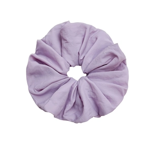 Minimalist light purple fluffy sponge scrunchie for women with premium chiffon texture