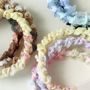 Lot de 3 chouchous élastiques en dentelle aux tons pastel Morandi pour femmes