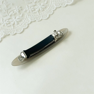 French minimalist marble resin spring hair clip for elegant women styling in 2025