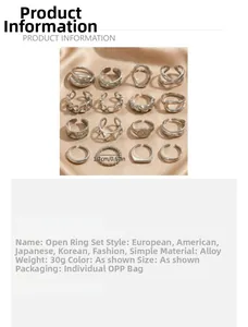 Silver alloy ring set with chain and twisted geometry details on champagne satin fabric