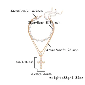 Tableau des tailles pour collier de perles multicouche avec dimensions du pendentif