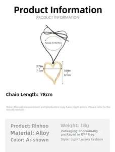 Size guide for heart pendant necklace showing 78cm chain length and 9.1cm large alloy pendant