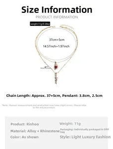 Size guide for starfish necklace set showing chain length and pendant dimensions