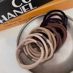 Elastici per Capelli ad Alta Elasticità per Donna Semplice Supporto per Coda di Cavallo Fasce per Capelli a Coste Spesse Set Scrunchies Elastici Senza Cuciture Accessori per Capelli