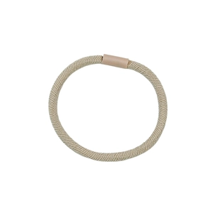 Elastico per capelli beige minimalista in corda intrecciata estensibile per coda di cavallo