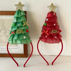 Cerchietto Per Capelli Con Albero Di Natale Luminoso LED Accessori Per Capelli Divertenti Decorazioni Stella Per Festa Di Natale Donna Ragazze